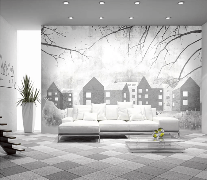3D Sketch Hazy House 1407 Wallpaper AJ Wallpaper 2 