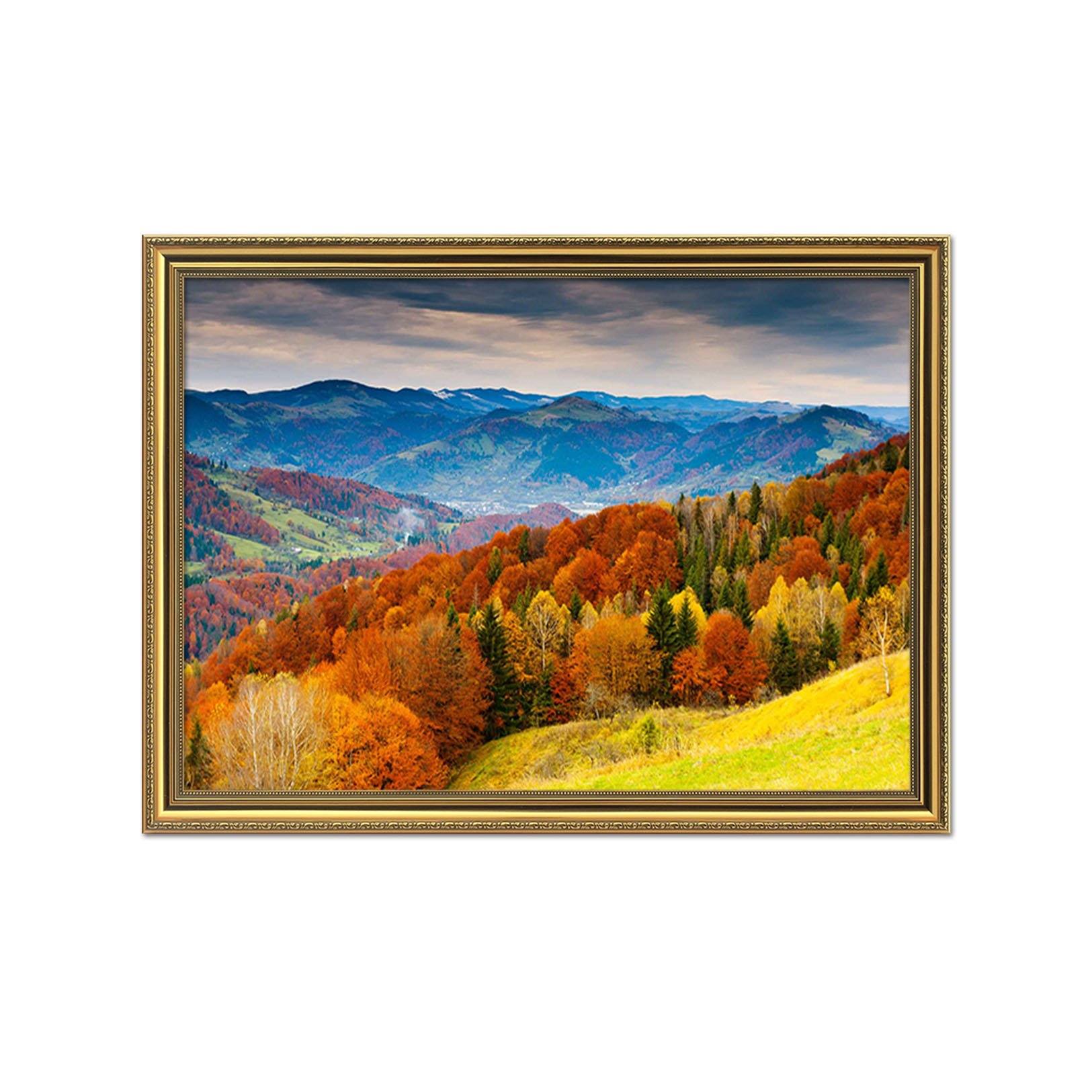 3D Forest Hill 071 Fake Framed Print Painting Wallpaper AJ Creativity Home 