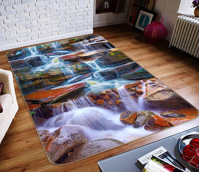 3D Red Rock River 029 Non Slip Rug Mat Mat AJ Creativity Home 