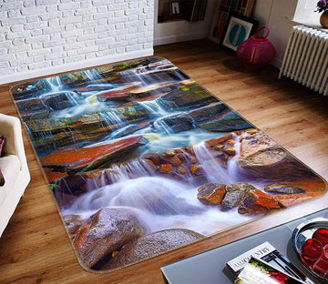 3D Red Rock River 029 Non Slip Rug Mat Mat AJ Creativity Home 
