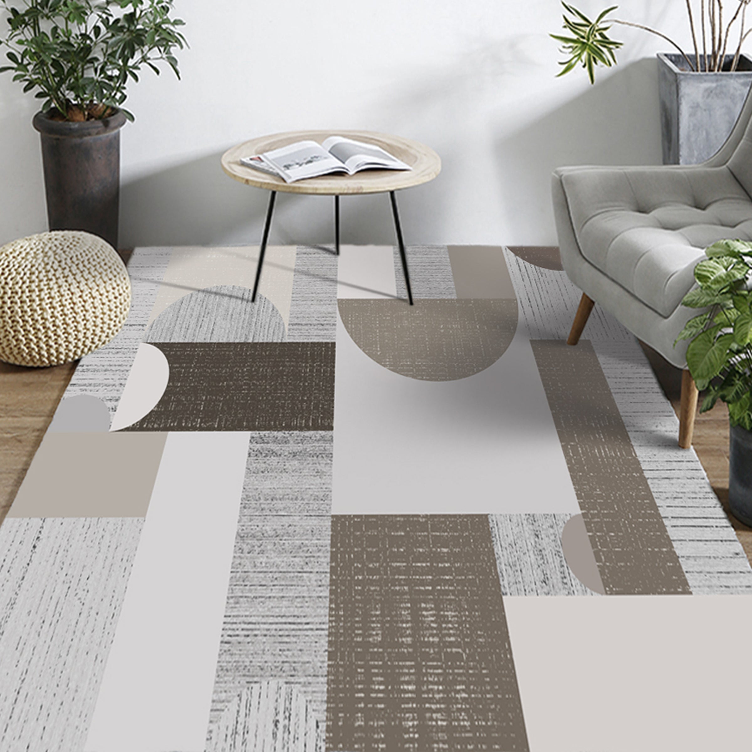 3D Light Geometric Pattern WG2841 Non Slip Rug Mat Mat AJ Creativity Home 