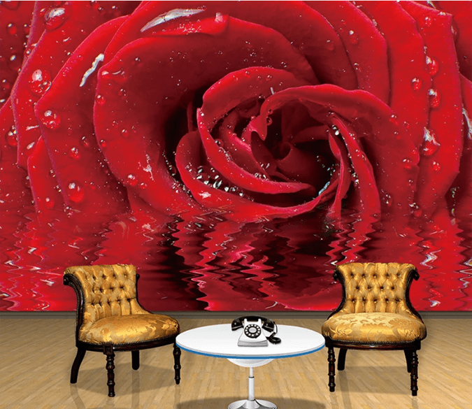 3D Bright Rose Dew 792 Wallpaper AJ Wallpaper 2 