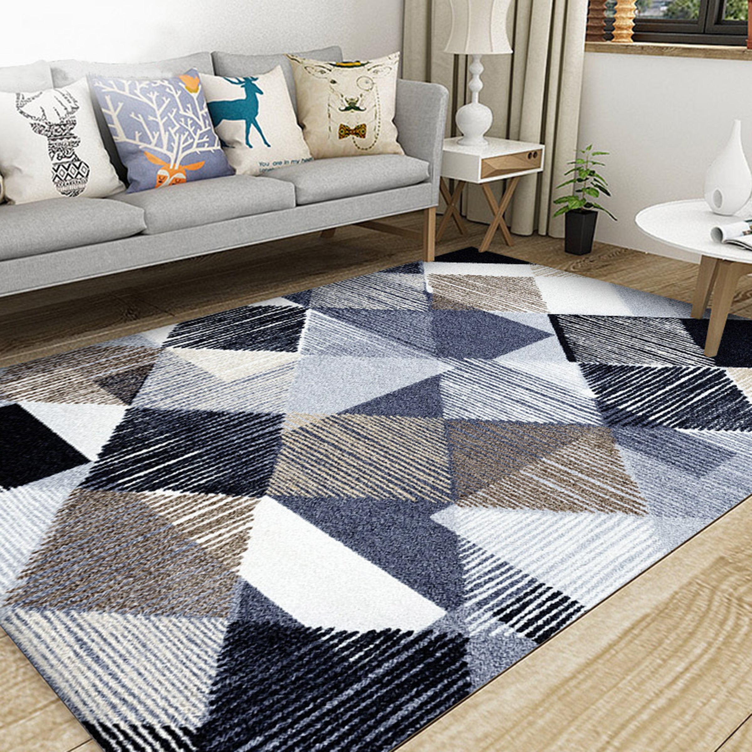 3D Colored Geometric Pattern WG550 Non Slip Rug Mat Mat AJ Creativity Home 