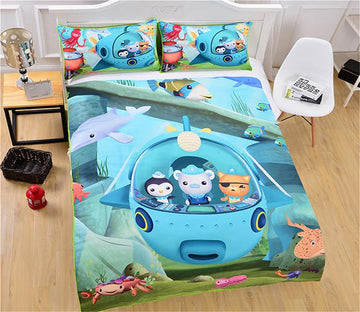 3D Submarine Small Column 139 Bed Pillowcases Quilt Wallpaper AJ Wallpaper 