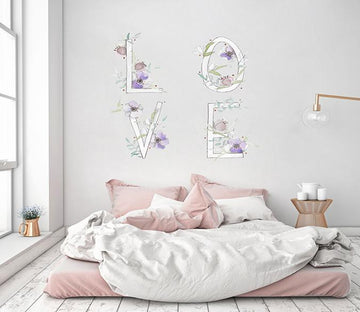 3D Letter Flower 171 Wall Stickers Wallpaper AJ Wallpaper 