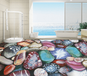 3D Striped Stone 147 Floor Mural Wallpaper AJ Wallpaper 2 