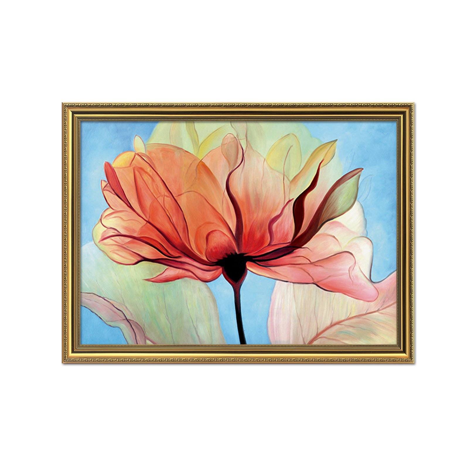 3D Beautiful Flower 024 Fake Framed Print Painting Wallpaper AJ Creativity Home 