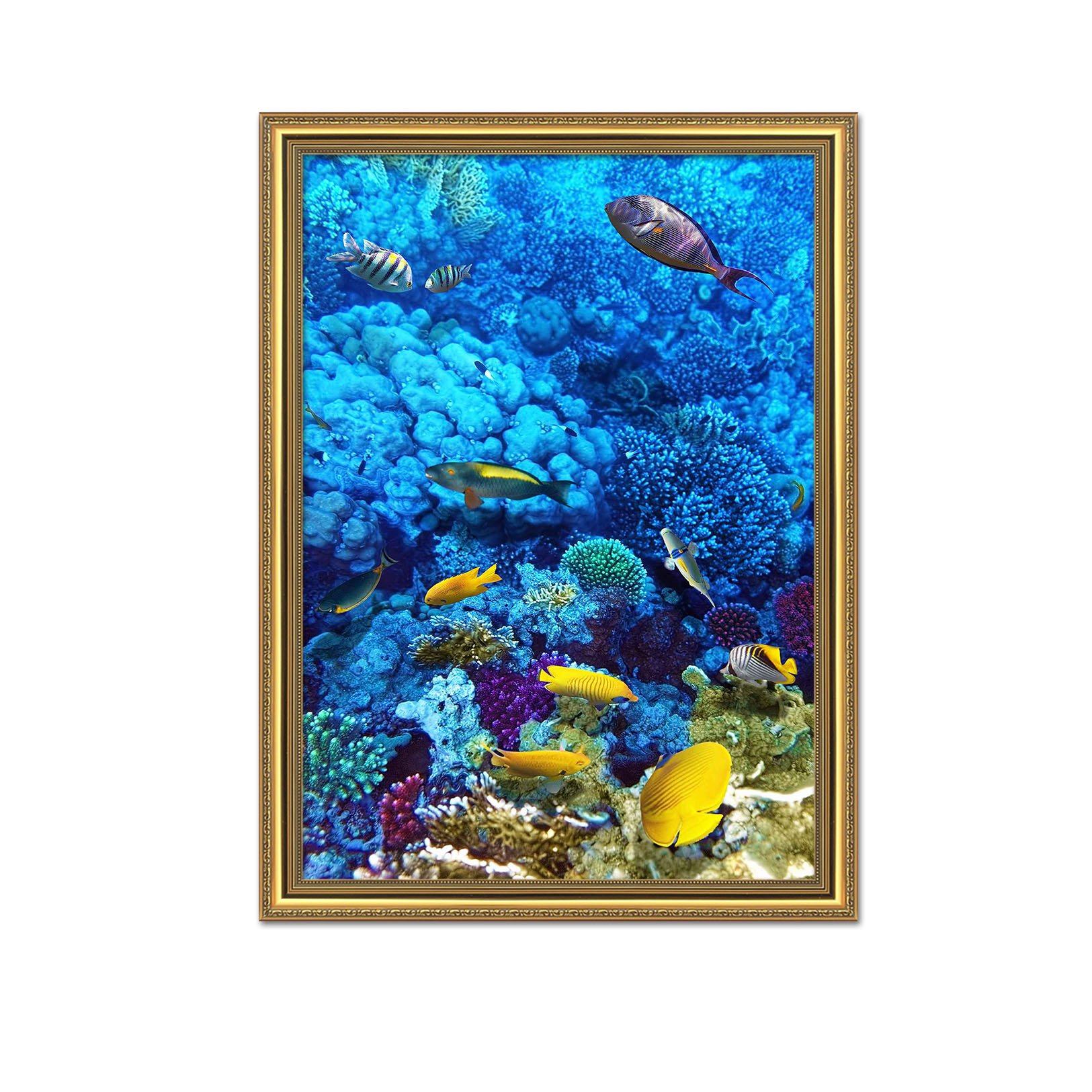 3D Beautiful Coral 061 Fake Framed Print Painting Wallpaper AJ Creativity Home 