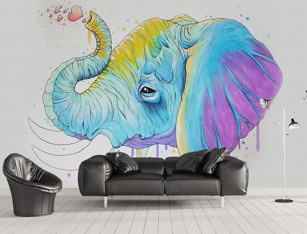 3D Elephant 361 Wall Murals Wallpaper AJ Wallpaper 2 