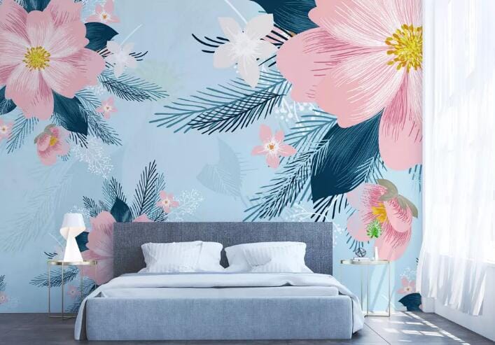 3D Painted Flowers 1581 Wall Murals Wallpaper AJ Wallpaper 2 