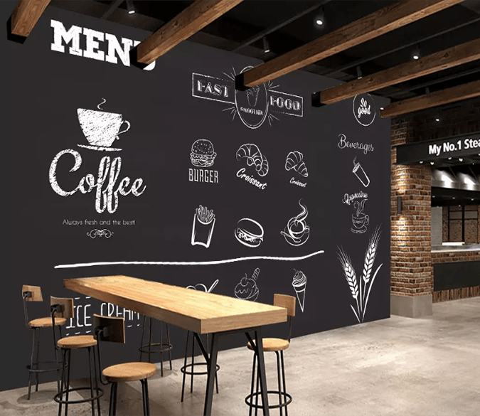 3D Blackboard Coffee 1007 Wallpaper AJ Wallpaper 2 