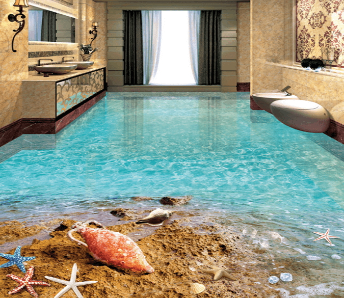 3D Sea Shell Conch 074 Floor Mural Wallpaper AJ Wallpaper 2 