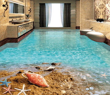 3D Sea Shell Conch 074 Floor Mural Wallpaper AJ Wallpaper 2 
