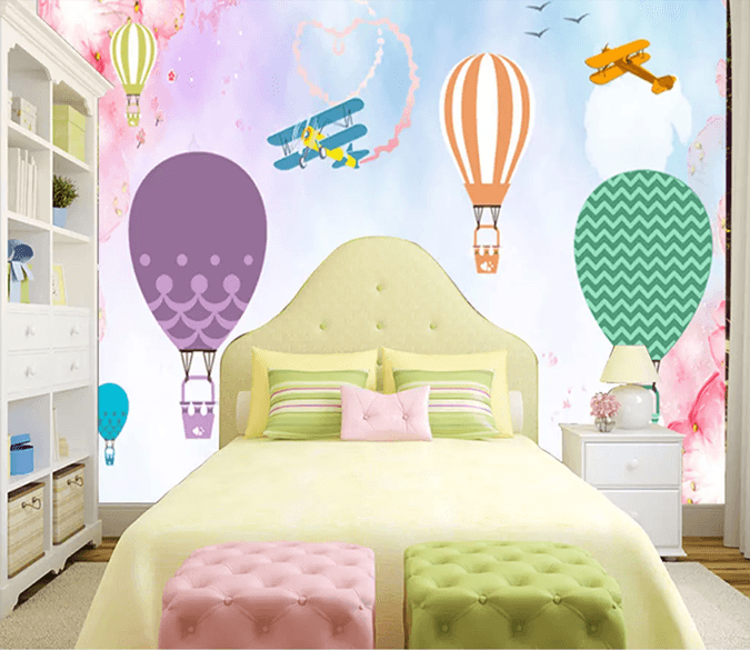 3D Cartoon Hot Air Balloon 1432 Wallpaper AJ Wallpaper 2 