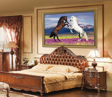 3D Lively Horse 061 Fake Framed Print Painting Wallpaper AJ Creativity Home 
