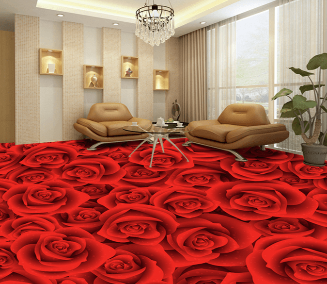 3D Rose Flower 207 Floor Mural Wallpaper AJ Wallpaper 2 