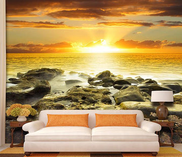 3D Stone Sunset 751 Wallpaper AJ Wallpaper 