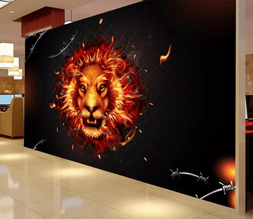 3D Fire Lion Head 85 Wallpaper AJ Wallpaper 2 
