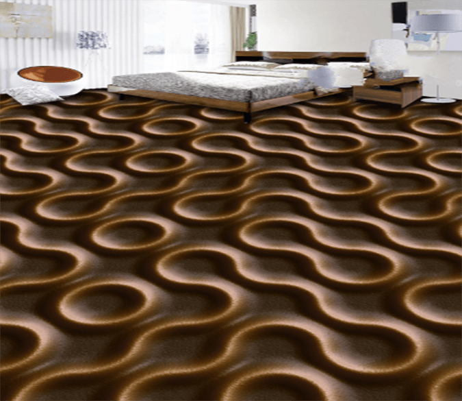3D Brown Lines 047 Floor Mural Wallpaper AJ Wallpaper 2 