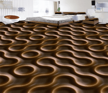 3D Brown Lines 047 Floor Mural Wallpaper AJ Wallpaper 2 