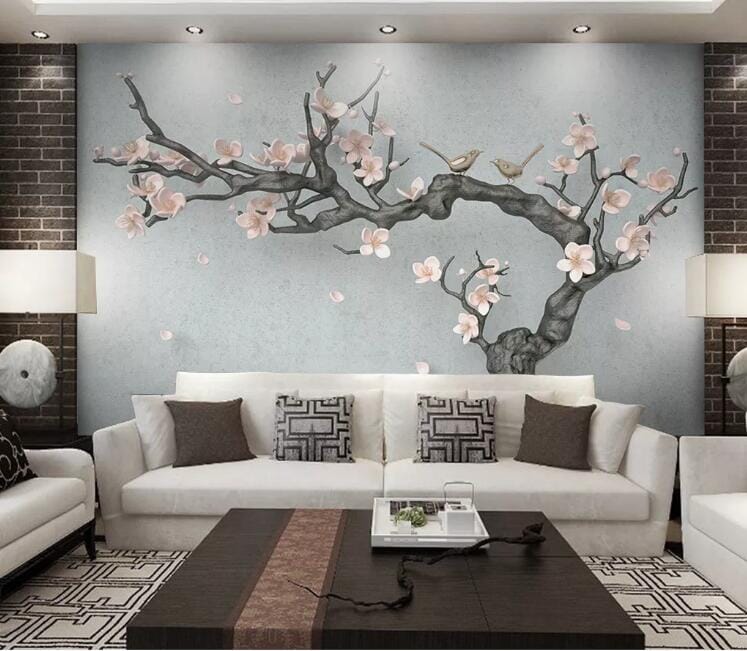 3D Pink Plum WC232 Wall Murals Wallpaper AJ Wallpaper 2 