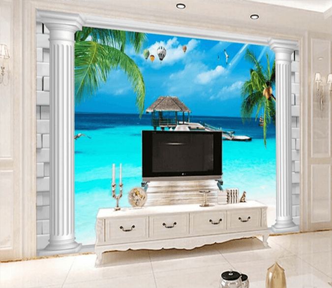 3D Pavilion Sea 530 Wallpaper AJ Wallpaper 