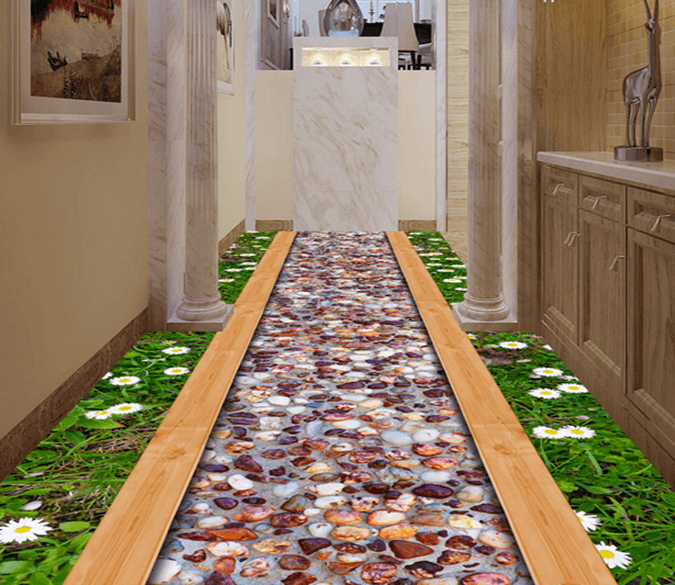 3D Stone Trail 056 Floor Mural Wallpaper AJ Wallpaper 2 