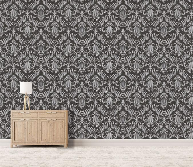 3D Black Flower Pattern 290 Wallpaper AJ Wallpaper 