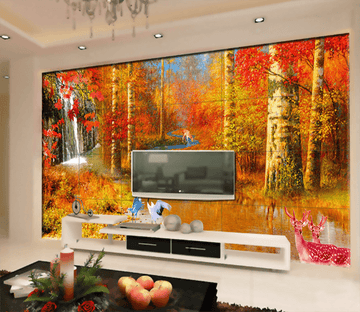 3D Maple Forest 504 Wallpaper AJ Wallpaper 
