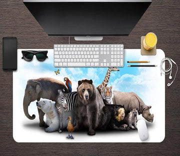 3D Gather Animals 030 Desk Mat Mat AJ Creativity Home 