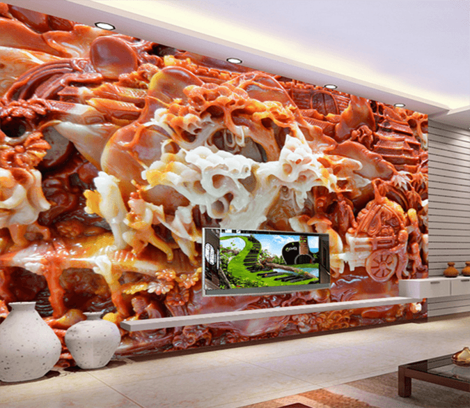 3D Carving Jade 356 Wallpaper AJ Wallpaper 