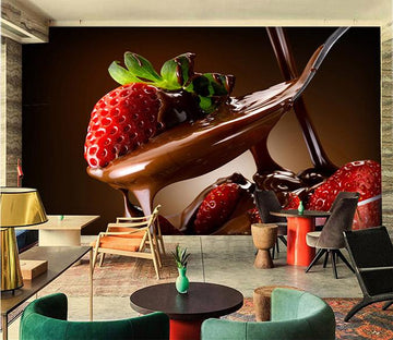 3D Strawberry Chocolate 048 Wallpaper AJ Wallpaper 