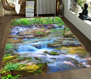 3D Woods River 026 Non Slip Rug Mat Mat AJ Creativity Home 