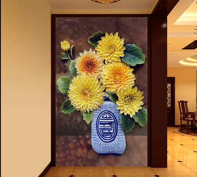 3D Sunflower 481 Wall Murals Wallpaper AJ Wallpaper 2 