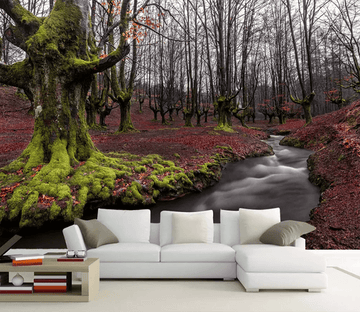 3D Red Leaf Tree 1063 Wallpaper AJ Wallpaper 2 