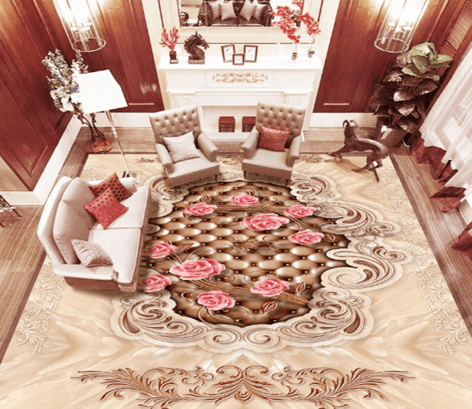 3D Small Round Blocks 1165 Floor Mural Wallpaper AJ Wallpaper 2 