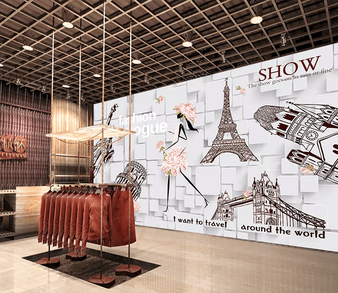 3D Graffiti Tower Woman 287 Wallpaper AJ Wallpaper 2 
