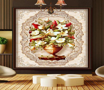 3D Vase Flower 499 Wallpaper AJ Wallpaper 