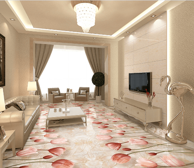 3D Rose Butterfly 103 Floor Mural Wallpaper AJ Wallpaper 2 