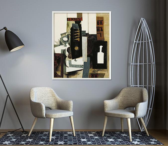 3D Stitching Pattern 132 Fake Framed Print Painting Wallpaper AJ Creativity Home 