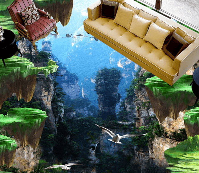 3D Seagull Flying 116 Floor Mural Wallpaper AJ Wallpaper 2 