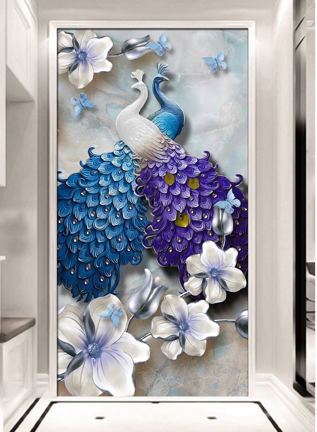 3D Peacock 444 Wall Murals Wallpaper AJ Wallpaper 2 