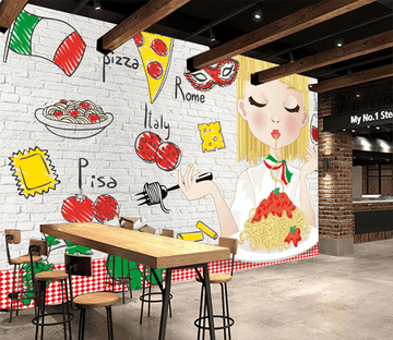 3D Eating Noodles 259 Wallpaper AJ Wallpaper 