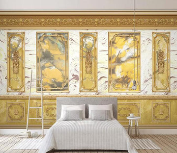 3D Yellow Stone Pattern 280 Wallpaper AJ Wallpaper 