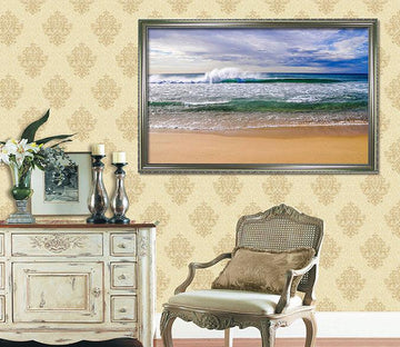 3D Spray Waves 129 Fake Framed Print Painting Wallpaper AJ Creativity Home 
