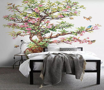 3D Bright Flowers Bird 528 Wallpaper AJ Wallpaper 