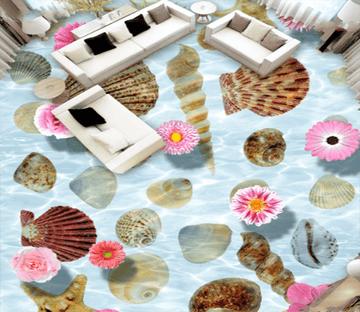 3D Seashell 062 Floor Mural Wallpaper AJ Wallpaper 2 
