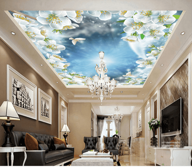 Sunshine White Flowers 300 Wallpaper AJ Wallpaper 