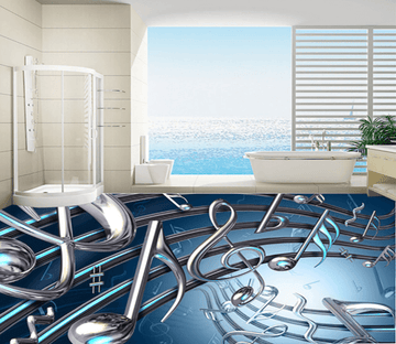 3D Note 120 Floor Mural Wallpaper AJ Wallpaper 2 