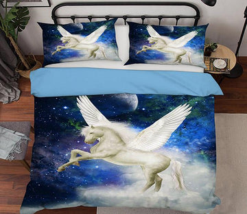 3D Pegasus Stars 008 Bed Pillowcases Quilt Wallpaper AJ Wallpaper 